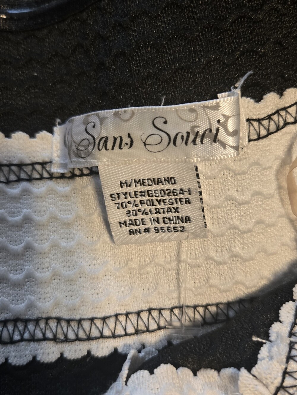 Sans Souci White Lace Trim Bralette